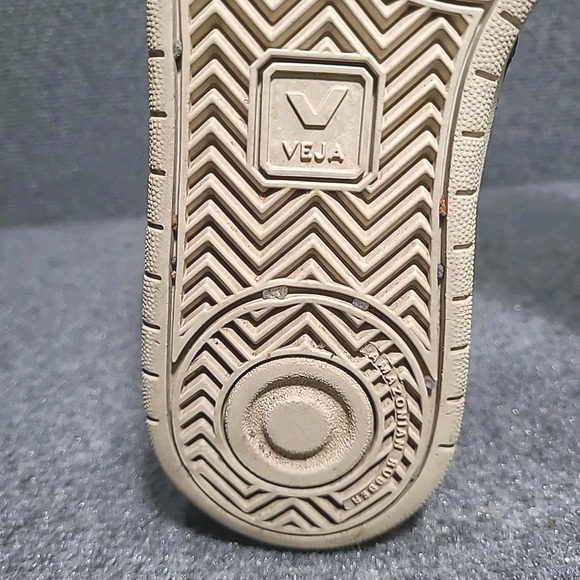 VEJA V-10 Sneakers Womens Size 7 White Red Blue Leather White Nautico Pekin - Picture 11 of 16